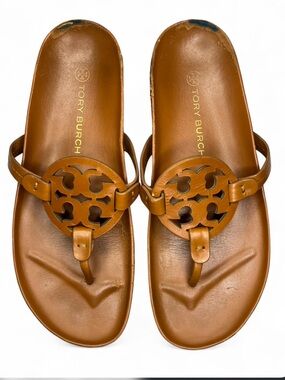 Tory Burch Cloud Miller Brown Leather Sandals Women’s Size 10.5 - Tory Burch
